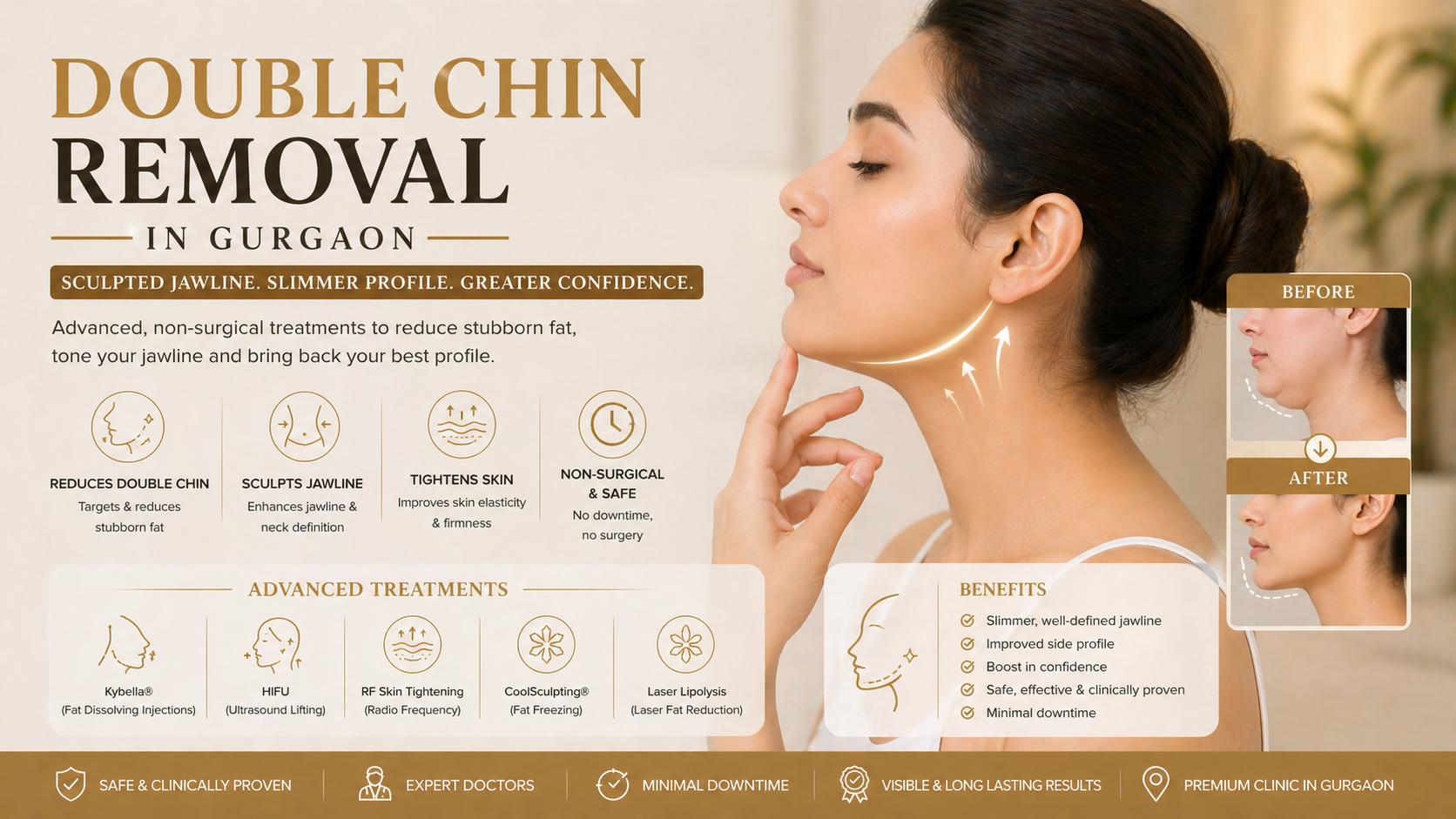 Double Chin Removal Treatment in Gurgaon at Avenza Sector 48 Gurugram