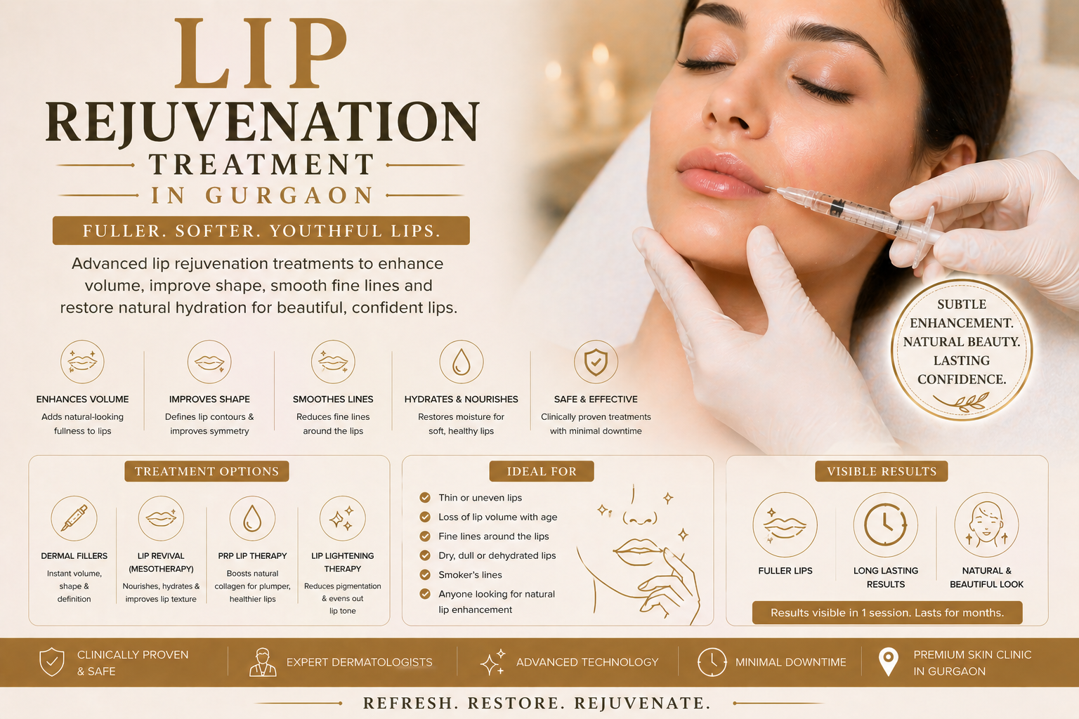 Lip rejuvenation consultation at Avenza in Gurgaon