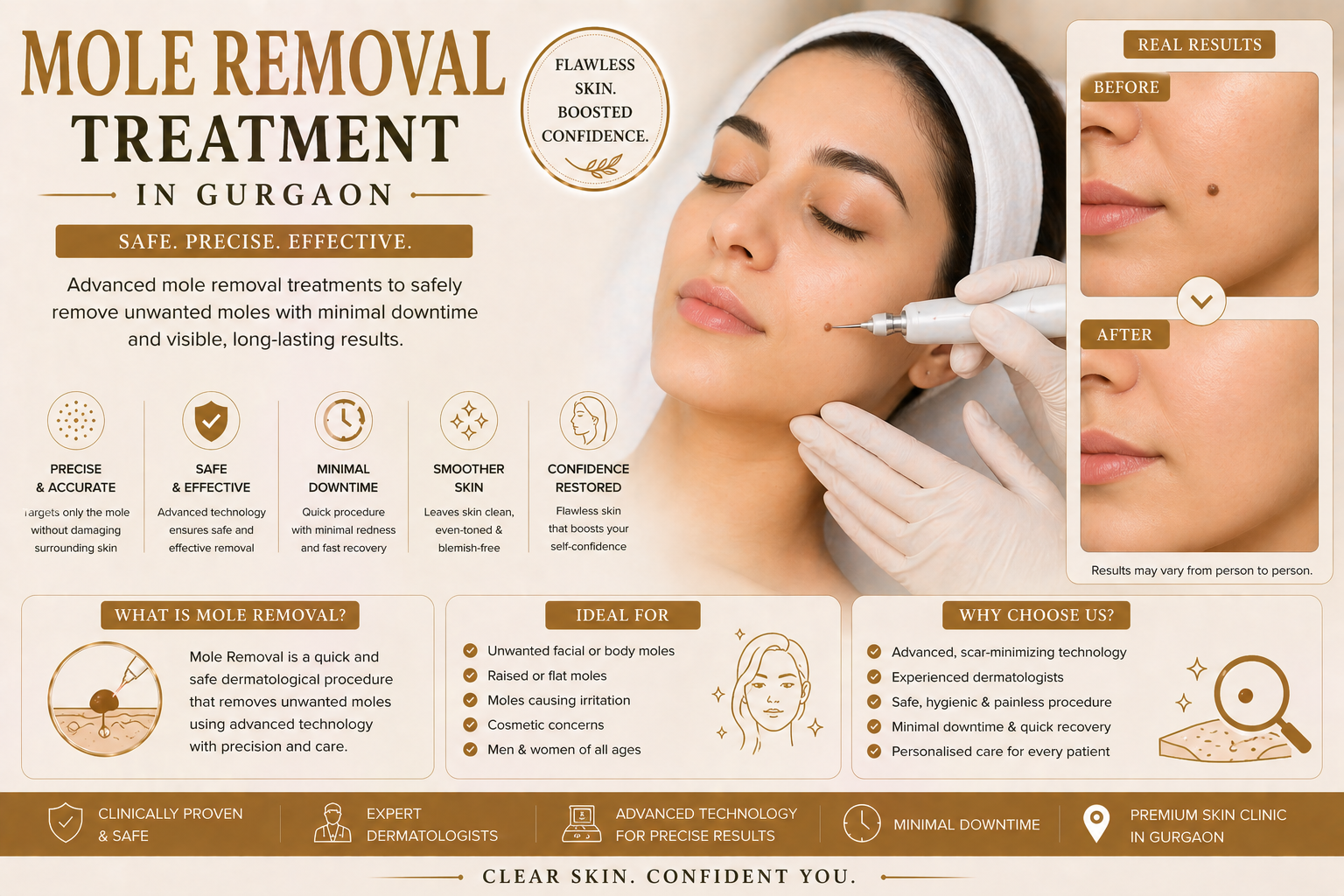 Mole assessment and removal consultation at Avenza in Gurgaon