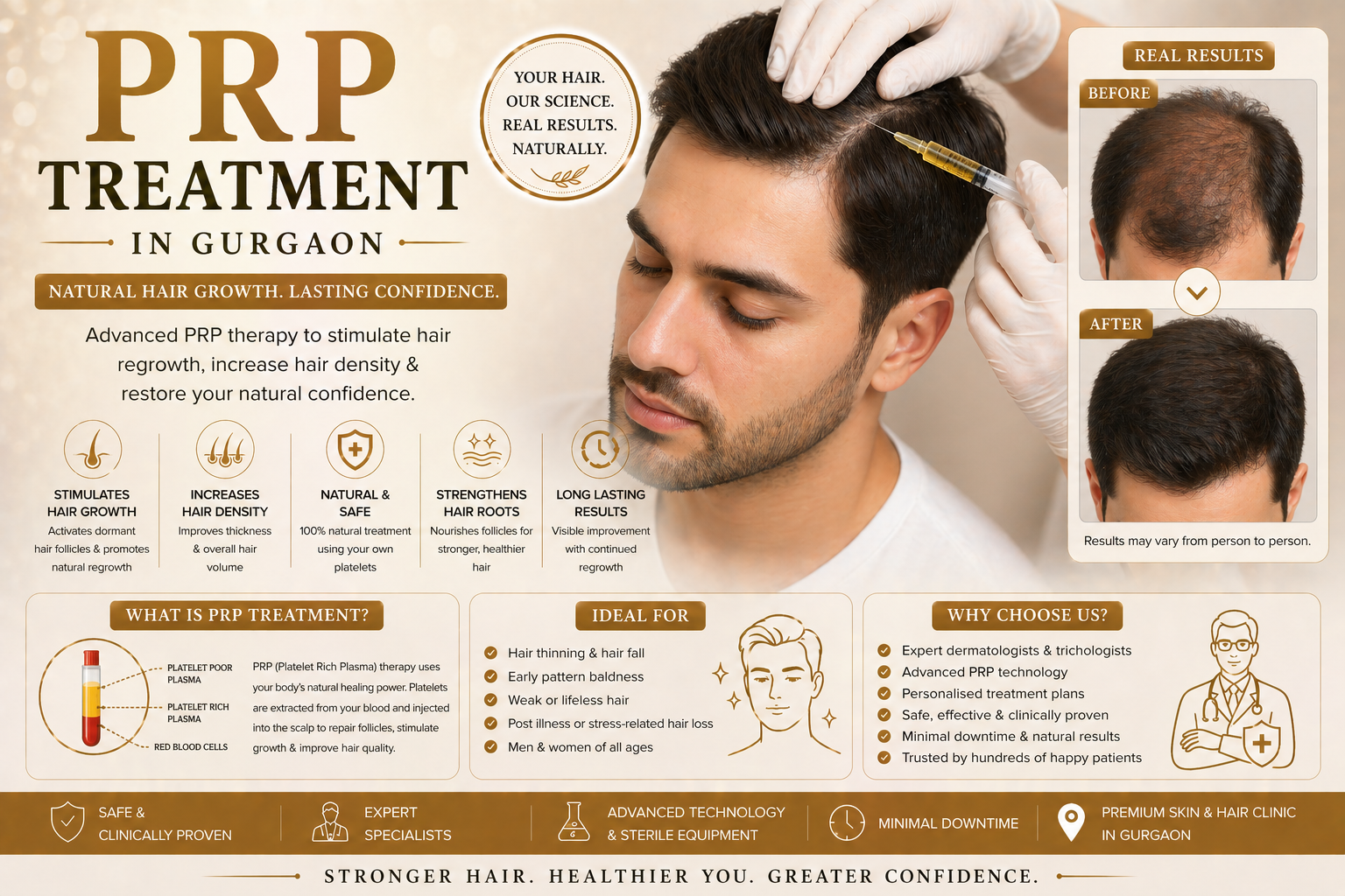 PRP hair treatment consultation at Avenza in Gurgaon