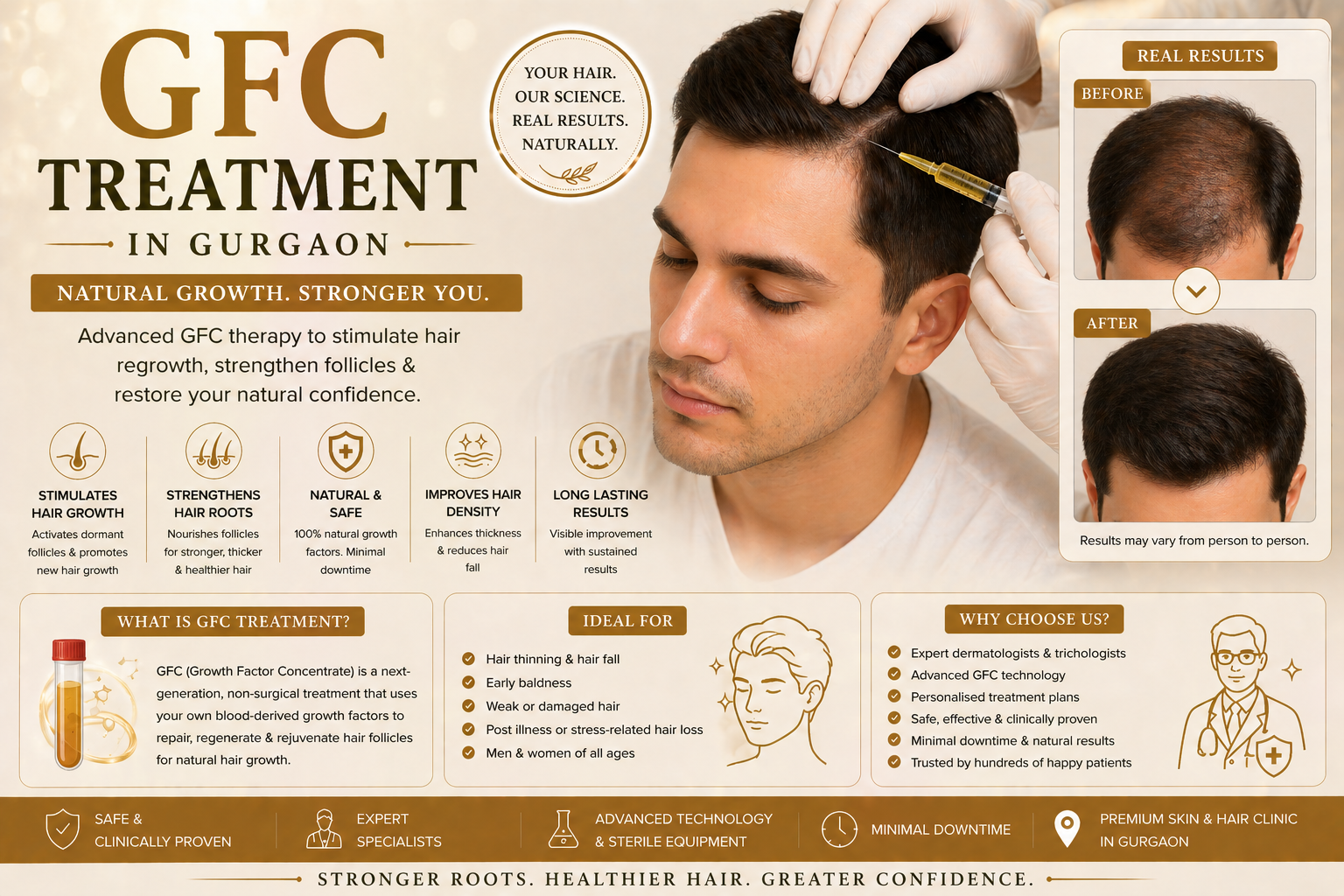 GFC hair loss consultation at Avenza in Sector 48 Gurugram