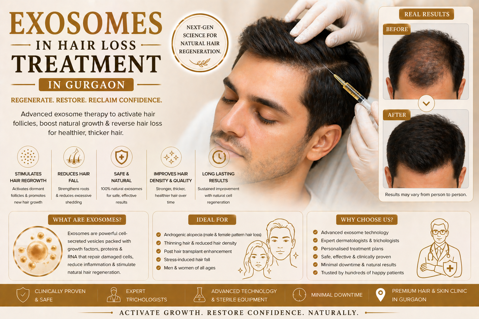 Exosome hair treatment consultation at Avenza in Sector 48 Gurugram