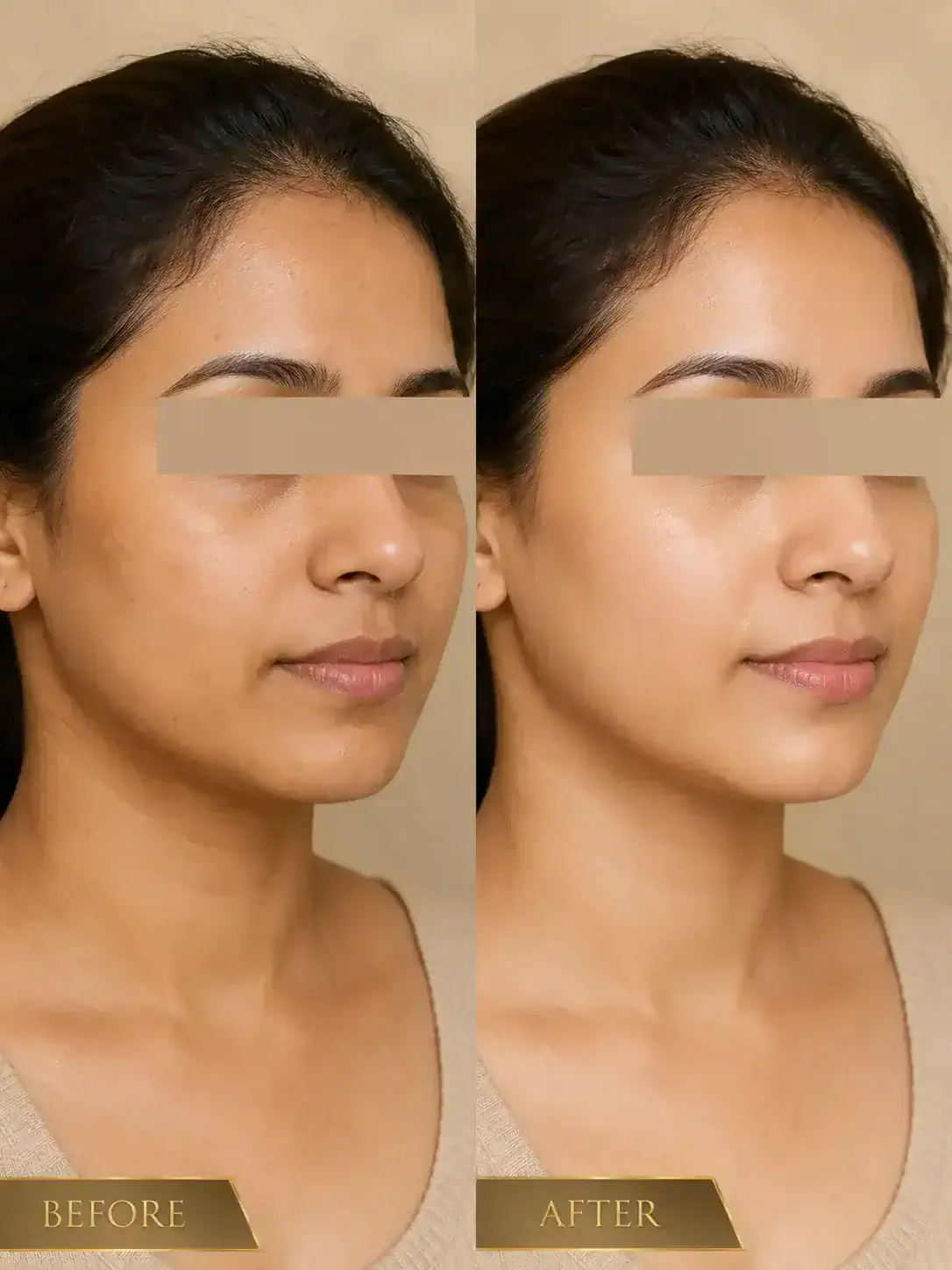 Chemical Peel Glow before and after result