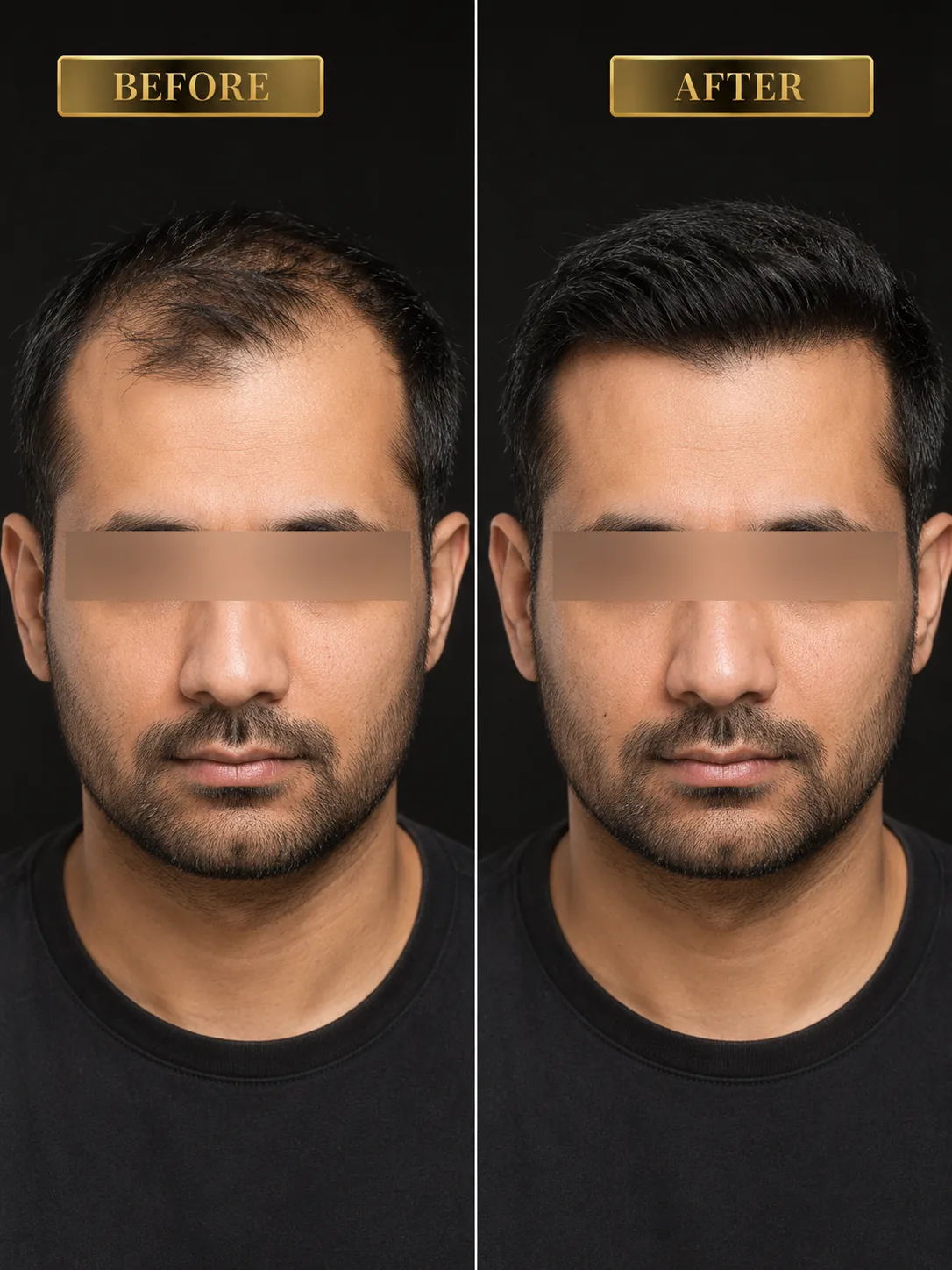 Hair Restoration before and after result